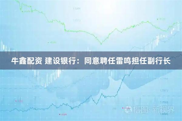 牛鑫配资 建设银行：同意聘任雷鸣担任副行长